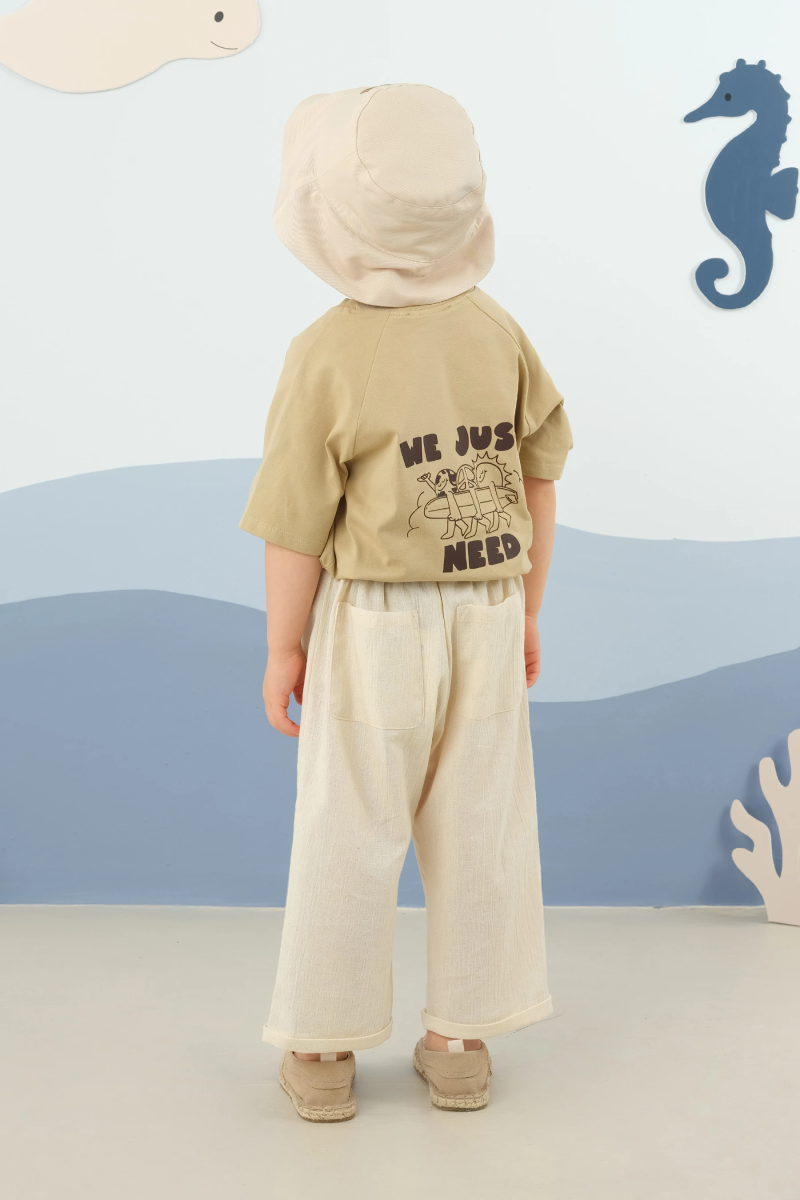 Reglan Kol Baskılı Tişört Sütlü Kahve - 5