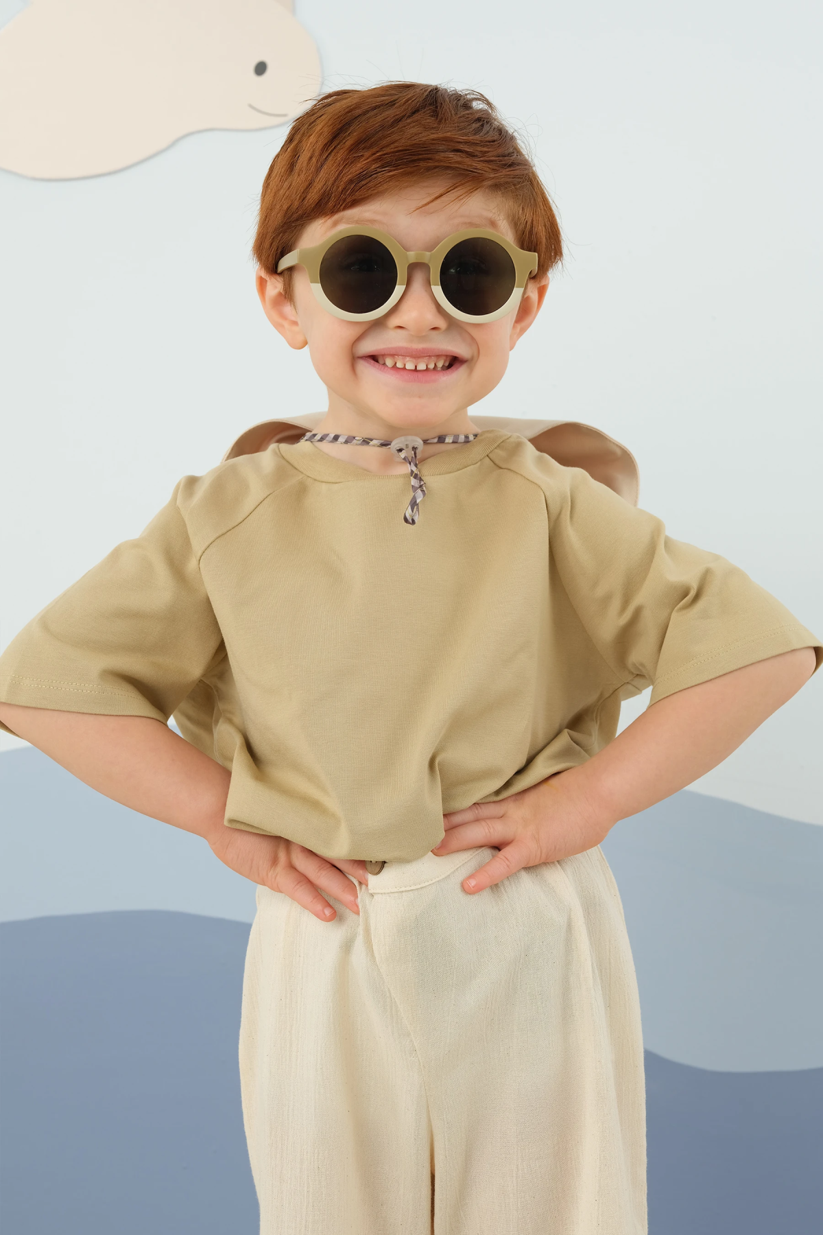 Reglan Kol Baskılı Tişört Sütlü Kahve - 6