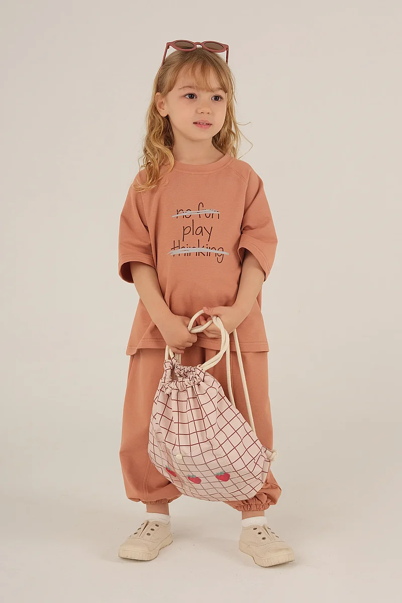 Reglan Kol Tişört Somon - Mioma Kids