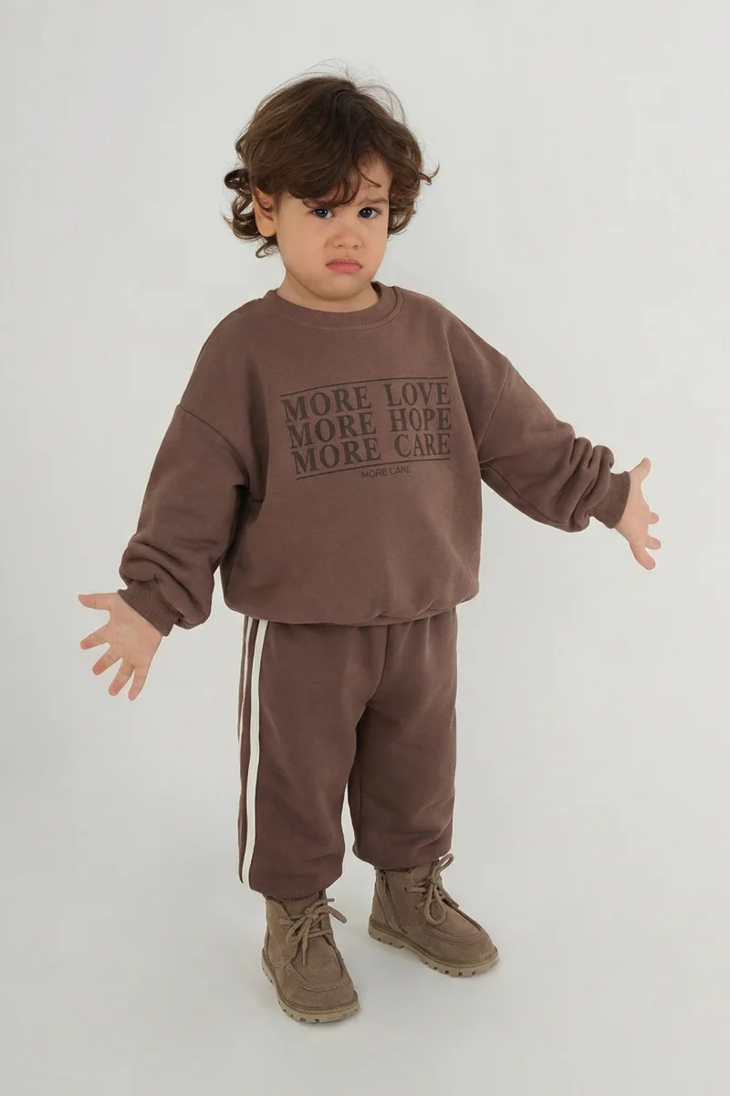 Şeritli Eşofman Altı Kahve - 2