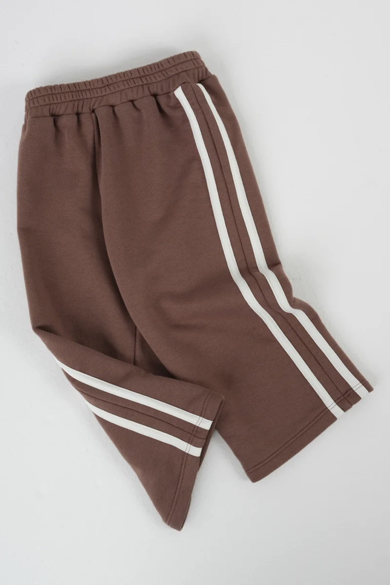 Şeritli Eşofman Altı Kahve - 3