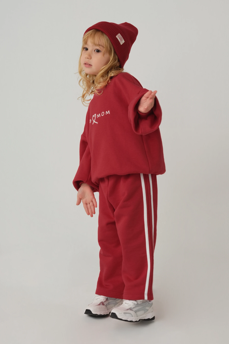 Şeritli Eşofman Altı Kırmızı - 1